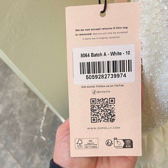 Oh Polly White Floral Mini Dress - Picture 4 of 4